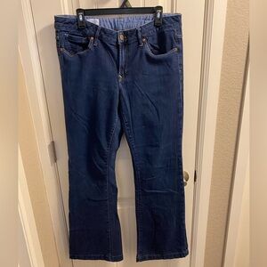 Gap Jeans 14 Long Lean Stretch Dark Blue Denim Bootcut 14R 32 Boot Cut